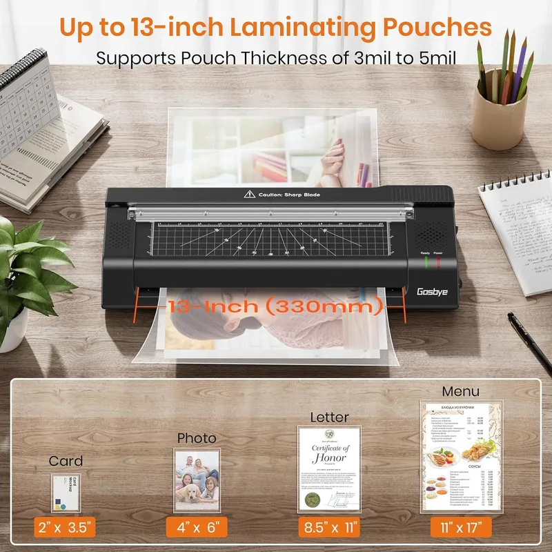 Gasbye 13-Inch Thermal Laminator